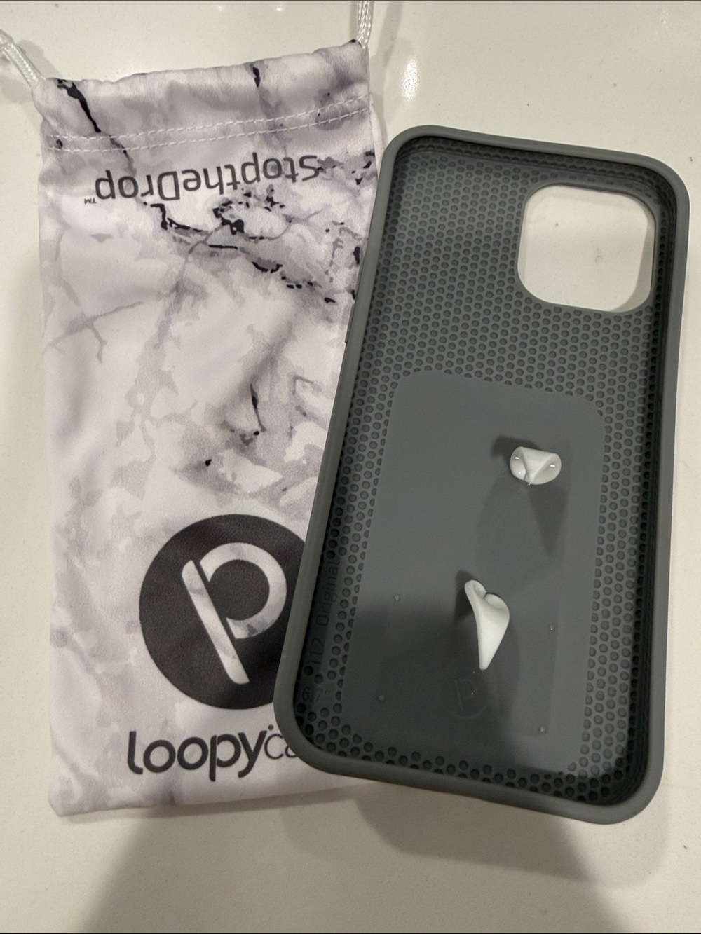 Loopy Case for iPhone 12 Pro Max- White Marble - Picture 5 of 10